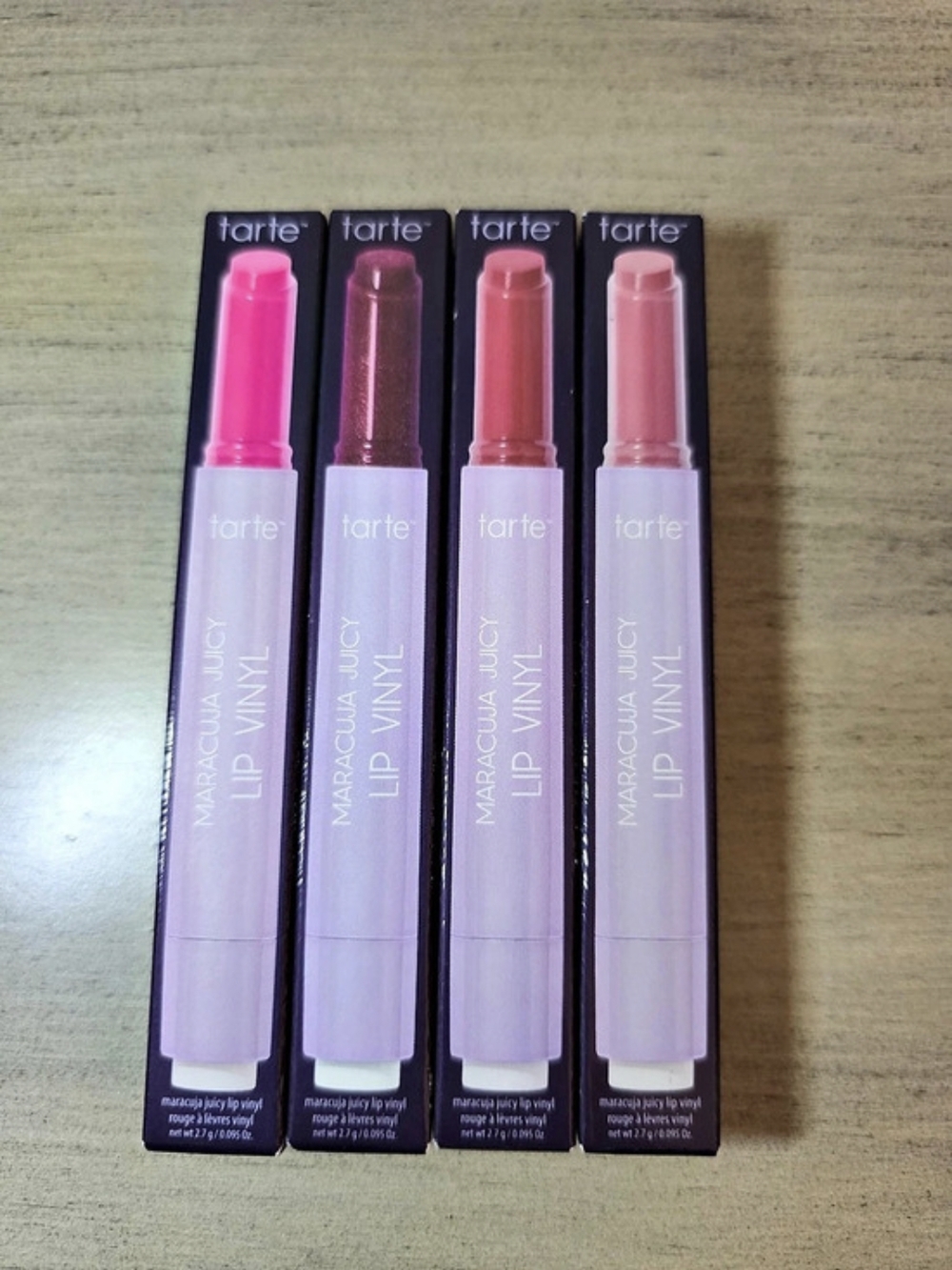 tarte Maracuja Juicy Lip Vinyl Lip Vinyl Set 4 Shades NWT